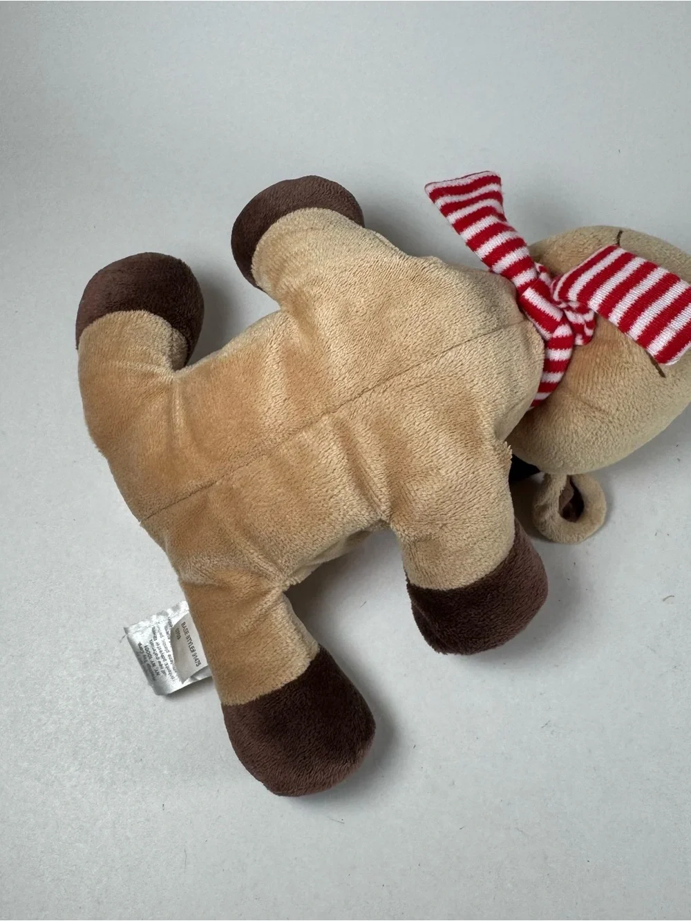 Carters Just One Year Plush Reindeer Beanie Striped Scarf 7.5